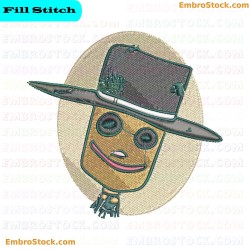 Scarecrow Face Embroidery Design 5