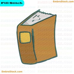 School Folder Embroidery Design 1