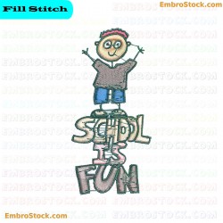 School Is Fun Embroidery Design 8