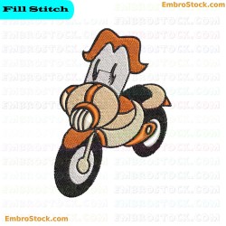 Scooter Embroidery Design 6