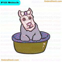 Scottie Dogs Embroidery Design 1