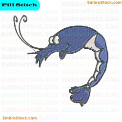 Sea Crustacean Embroidery Design 4