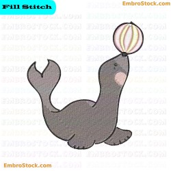 Seal Embroidery Design 4