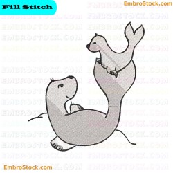 Seal Embroidery Design 6