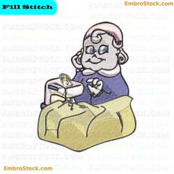 Sewing Granny Embroidery Design 7