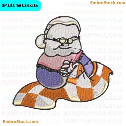 Sewing Granny Embroidery Design 8