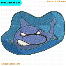 Shark Embroidery Design 1