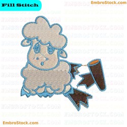 Sheep Embroidery Design 15