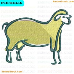 Sheep Embroidery Design 2