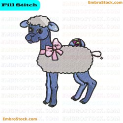 Sheep Embroidery Design 9