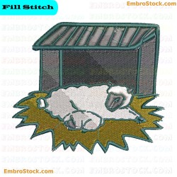 Sheep Sheeps Embroidery Design 9