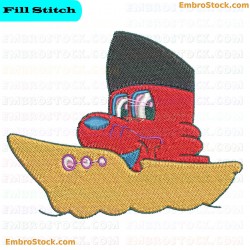 Ship Embroidery Design 10