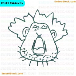 Simple Face Drawing Embroidery Design 6