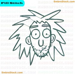 Simple Face Sketch Embroidery Design 4