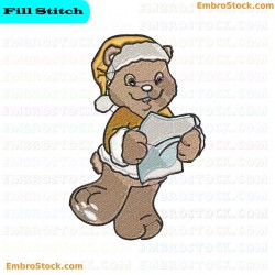 Singing Bear Embroidery Design 10