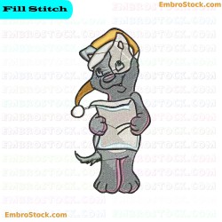 Singing Cartoon Character Embroidery Design 4