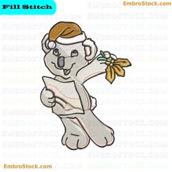 Singing Cartoon Character Embroidery Design 6