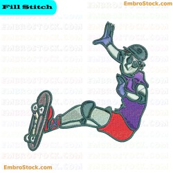 Skating Figure Embroidery Design 5