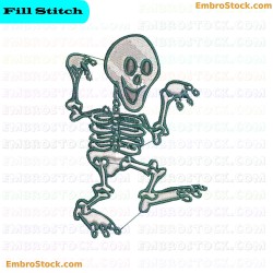 Skeleton Embroidery Design 3