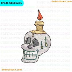 Skull Embroidery Design 4