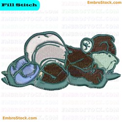 Sleeping Baby Monkey Embroidery Design 2