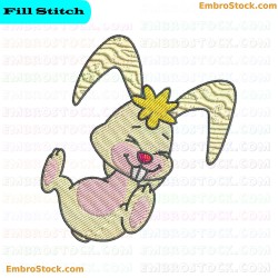 Sleeping Bunny Embroidery Design 5