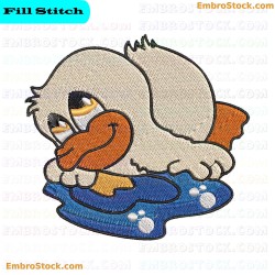 Sleeping Duck Embroidery Design 16