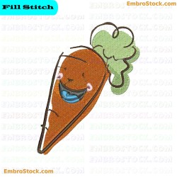 Smiling Carrot Embroidery Design 9