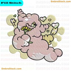 Smiling Cloud Embroidery Design 14