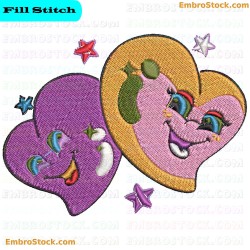 Smiling Hearts Embroidery Design 30