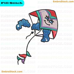 Smiling Kite Embroidery Design 10