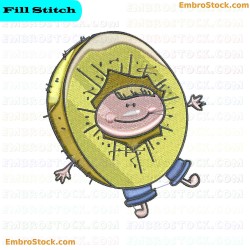 Smiling Lemon Embroidery Design 5