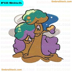 Smiling Tree Embroidery Design 26