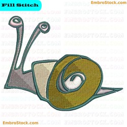 Snail Embroidery Design 1