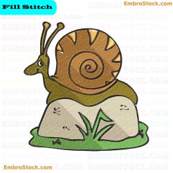 Snail Embroidery Design 2