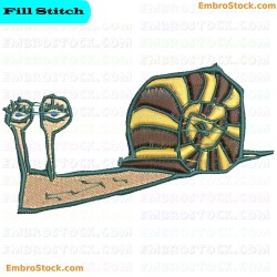 Snail Embroidery Design 3