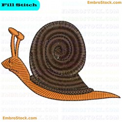 Snail Embroidery Design 5