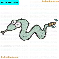 Snake Embroidery Design 10