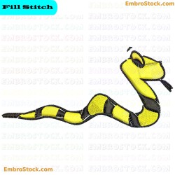 Snake Embroidery Design 7