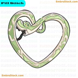 Snake Heart Embroidery Design 10