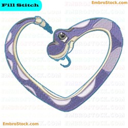 Snake Heart Embroidery Design 2