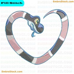 Snake Heart Embroidery Design 9