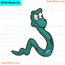 Snake In The Wild Embroidery Design 12