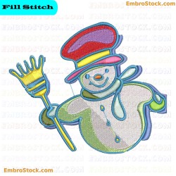 Snowman Embroidery Design 11