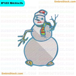 Snowman Embroidery Design 12