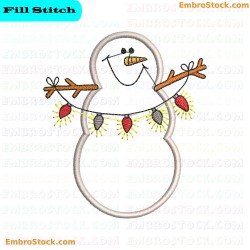 Snowman Embroidery Design 13