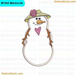 Snowman Embroidery Design 16