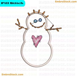 Snowman Embroidery Design 17