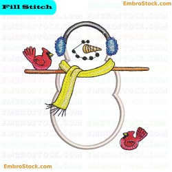 Snowman Embroidery Design 18