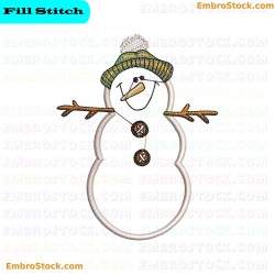 Snowman Embroidery Design 19